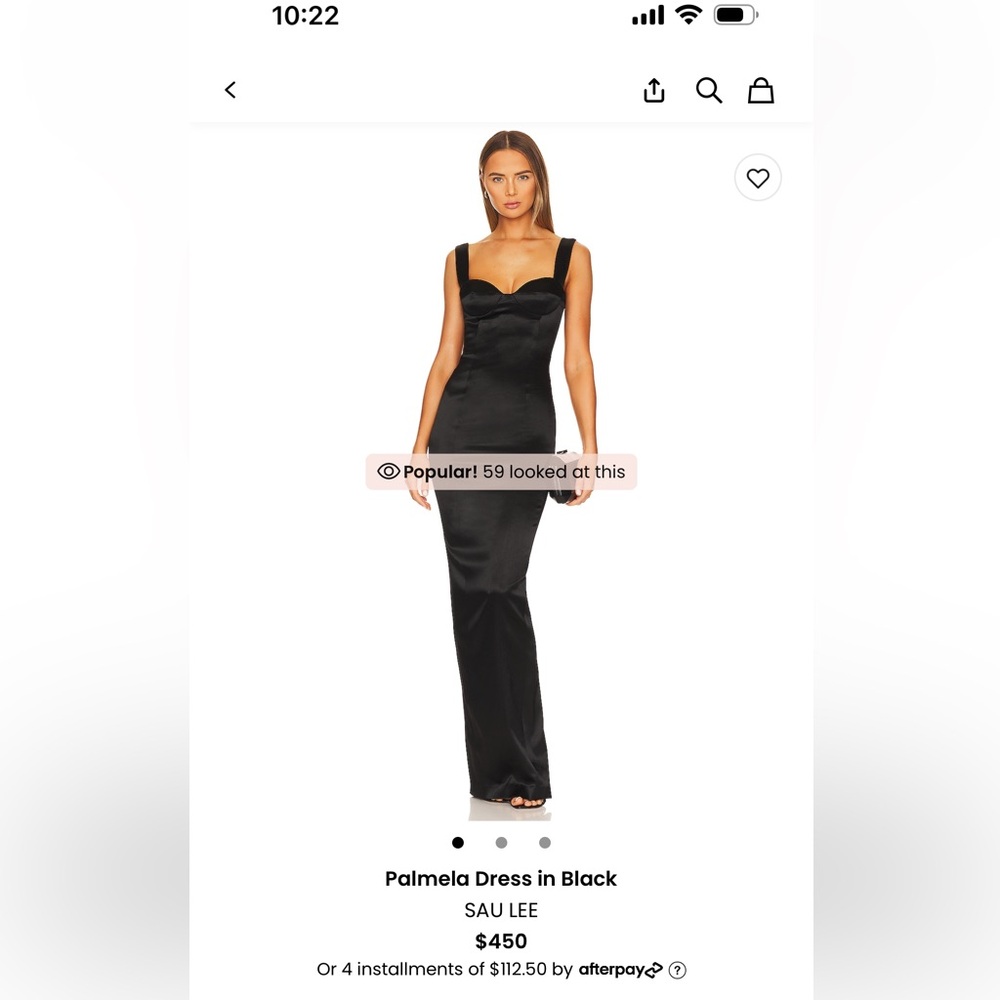 Saulee Black Pamela Dress US2